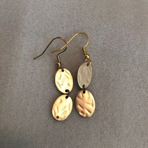 Cute gold earrings with gold dangle charms